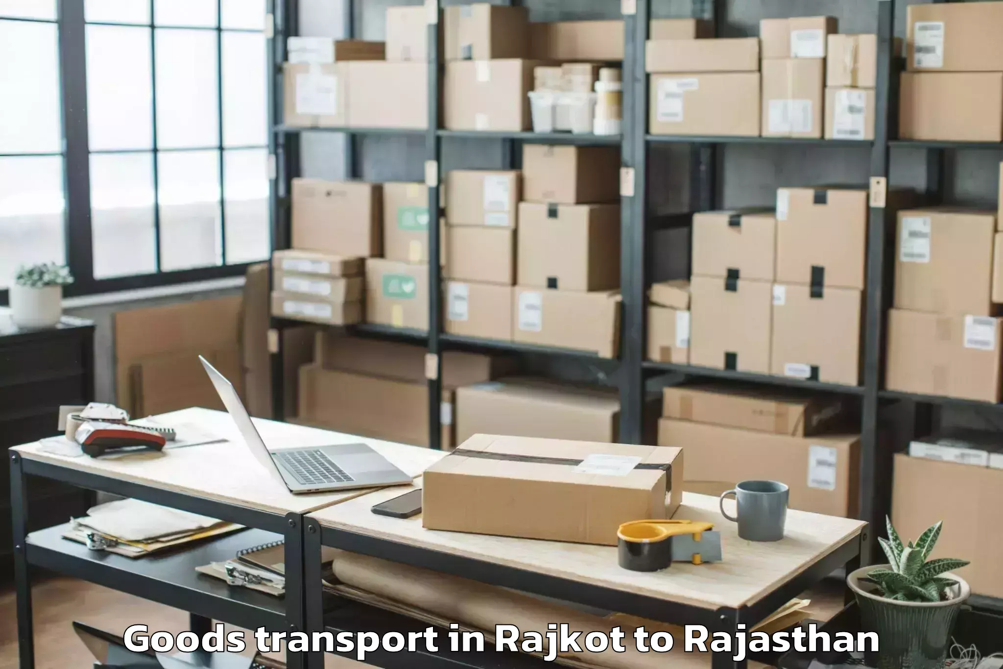 Affordable Rajkot to Reengus Goods Transport